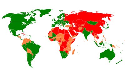 Карта свободы прессы. Изображение с сайта wikipedia.org Карта свободы прессы. Изображение с сайта wikipedia.org