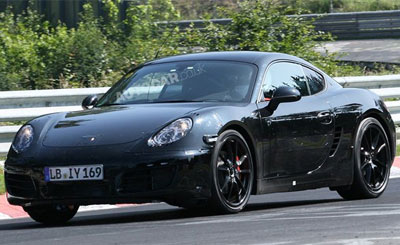 Шпионская фотография Porsche Cayman с сайта autocar.co.uk