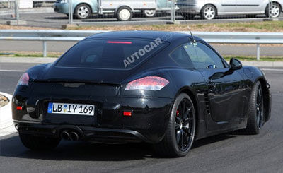 Шпионская фотография Porsche Cayman с сайта autocar.co.uk