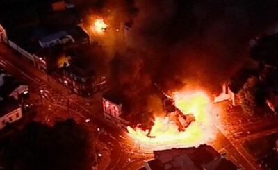 Пожар в Лондоне. Кадр телеканала BBC